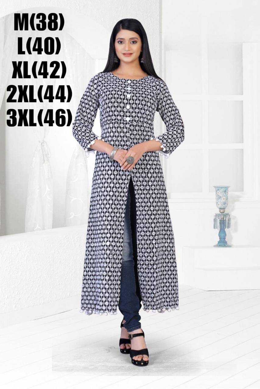 YNF FAUX GEORGETTE RPDF 1075 WHOLESALE KURTIS  MANUFACTURER